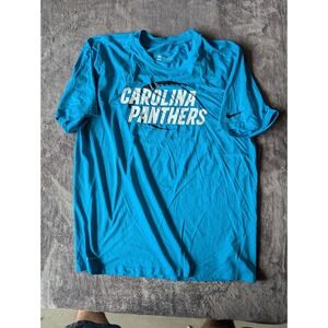 Nike Carolina Panthers NFL Dri-FIT T-Shirt Blue Mens XL XL/TG/EG Graphic Tee